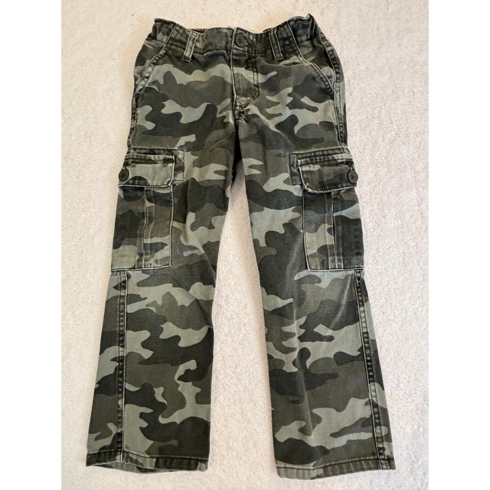 Levis 514 Straight Camo Cargo Pants Kids Boys Green Camouflage Trousers